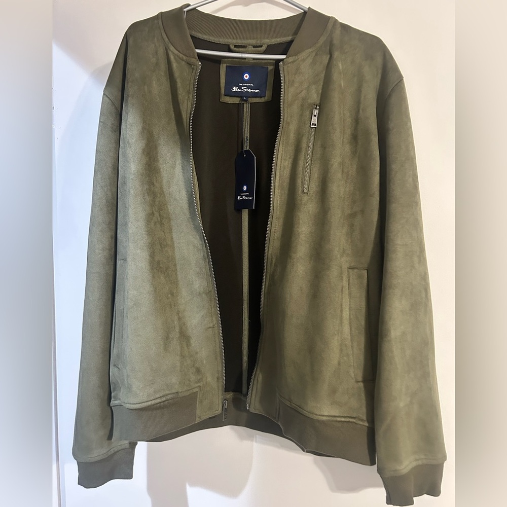 Ben Sherman Olive Jacket with Zip Detail